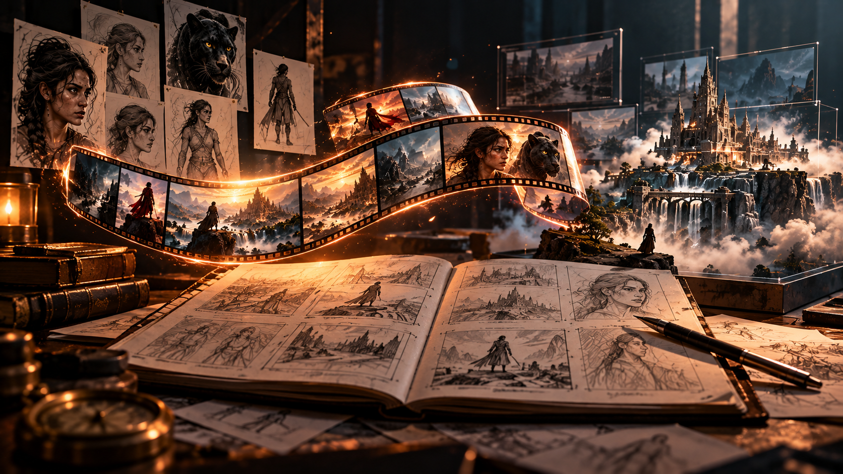 Cinematic Fantasy Floating Archipelago